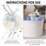 Eckerdromk Filtre Fontaine à Eau pour Chat, 6 Pieces Cat Filtres de Rechange de Fontaine d'animal Familier pour Fontaine de Chat