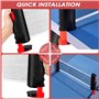 Eckerdromk Raquette de Ping-Pong Set, Professionnel de Tennis de Table avec 1 Extensibles Filet + 2 Raquette + 6 Balles +1 Sac d