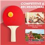 Eckerdromk Raquette de Ping-Pong Set, Professionnel de Tennis de Table avec 1 Extensibles Filet + 2 Raquette + 6 Balles +1 Sac d