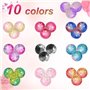 GZhaizhuan 600 Pièces en Boîte Colorées Perles de Verre, 8mm Rondes Perles Craquelées pour DIY Fabrication de Bijoux Collier Bra
