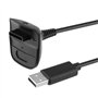 Lot de 2 câbles de charge pour Xbox 360 et manettes de jeu sans fil Slim Noir