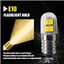5 V - 6 V - Culot à vis E10 - Ampoules LED 2835 8SMD - Jaunes - Mise à niveau pour lampes