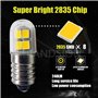 Ruiandsion Lot de 2 ampoules LED E10 4,5 V - 6 V - Culot à vis E10 - Ampoules LED 2835 8SMD - Jaunes - Mise à niveau pour lampes