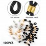 HAOBIN 100 pieces Lunettes Extrémités Chaîne de Lunettes Retenue Embouts de chaîne de lunettes Boucle de Chaîne de Lunettes Conn