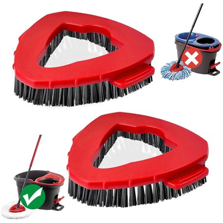 NEWHE Lot de 2 brosses à récurer pour Vileda Turbo EasyWring