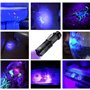 ILantule Lampe de Poche UV,Le Lampe Torche UV LED,Lampe de Poche Ultraviolet 395nm LED Lumière Noire Torche,pour Chien/Chat Déte