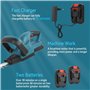 Quorium Taille-Haies sans Fil 20V: 510mm Taille Haie Electrique avec Batterie 2 x 2Ah et Chargeur Rapide, Taille haie Thermique 