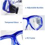 OPAMOO Lunettes de Plongée, Lunettes de Natation avec Réglables, Lunettes de plongée pour Adultes, Vision à 180 Degrés View avec