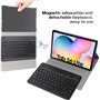 Claelech Clavier Bluetooth Coque Huawei Mediapad T5 10.1 2018, rabat Magnétique Mince Cuir Housse avec Détachable Clavier Sans F