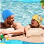 2 Pcs Bonnets de Bain Mignons Enfants Bonnets de Natation de Compétition Dessin Animé Bonnet de Bain en Polyester Élastique Bonn