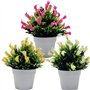 Fycooler Lys Calla Fleurs Artificielles en Pot - 3PCS Plantes de Verdure Artificielles pour Arrangements Floraux