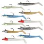 Croch 10 Pièces Leurre Souple de Pêche avec T-Tail Articles de Pêche en Silicone 11CM/18.5g