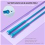 Corde à sauter Fitness Tzviod Corde à sauter réglable en PVC Poignée en PP Pour adultes Débutants Corde à sauter d'entraînement