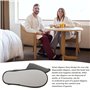 LEKEFETO Lot de 15 paires de pantoufles d'hôtel grises : chaussons jetables antidérapants, confortables et respirants, ensemble