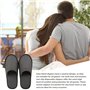 LEKEFETO Lot de 15 paires de pantoufles d'hôtel grises : chaussons jetables antidérapants, confortables et respirants, ensemble