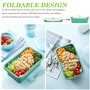 WANDGU Boîte à déjeuner pliable en silicone de 550 ml : 4 boîtes de conservation pliables, boîtes de conservation avec couvercle