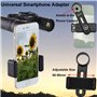 FLYAMAPIRIT Mini jumelles télescopiques pliables 8 x 21 HD avec adaptateur pour smartphone, sangle de transport et sac de rangem