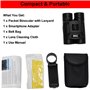 FLYAMAPIRIT Mini jumelles télescopiques pliables 8 x 21 HD avec adaptateur pour smartphone, sangle de transport et sac de rangem