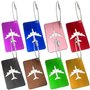 Gentpovth 8 Pcs Étiquettes à bagages en aluminium Avec carte pour informations personnelles