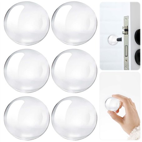 Royouzi 6 PièCes Butee De Porte Butee De Porte Interieur 40 X 8 MM Bloc Porte Transparent Protection Poignee Porte Protection Mu