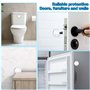 Royouzi 6 PièCes Butee De Porte Butee De Porte Interieur 40 X 8 MM Bloc Porte Transparent Protection Poignee Porte Protection Mu