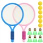 2 en 1 Raquette de Tennis et Badminton pour Enfants avec 6 Balles - Adaptée aux Sports d'Intérieur et d'Extérieur