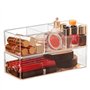 QINERSAW 2 PCS Boîte de Rangement Transparente Maquillage 23 * 9.5 * 6cm Organiseur Maquillage Transparent Boite Rangement Plast