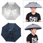 MAGT Pêche Chapeau parapluie, multifonction Protection UV Pliable étanche soleil parapluie pluie Chapeau for Camping Plein air P
