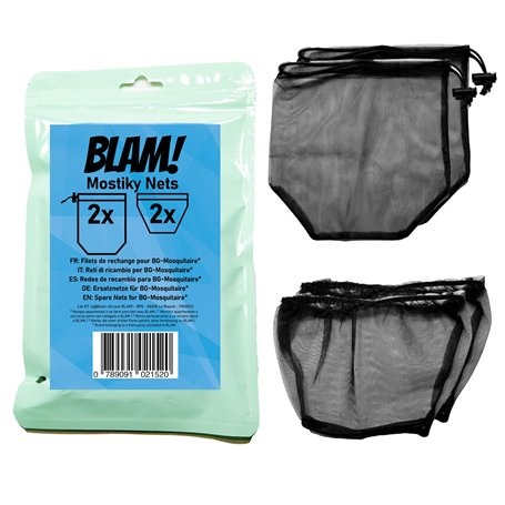 BLAM! Mostiky Nets Compatible avec Biogents BG-Mosquitaire 2X Sacs de Capture et 2X Filets de sécurité. Rechange pour piège Mous