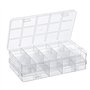 MumdoYAL 2 pièces boite rangement plastique,boite rangement vis,boite a bijoux,rangement bijoux,avec 15 compartiments et couverc