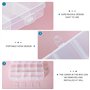 MumdoYAL 2 pièces boite rangement plastique,boite rangement vis,boite a bijoux,rangement bijoux,avec 15 compartiments et couverc
