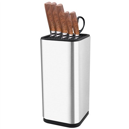 Foydrema Bloc Couteaux Cuisine Vide - Inox Porte Couteaux de Cuisine plus de 8 Couteaux - Grand Range Couteaux de Cuisine - Supp