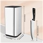 Foydrema Bloc Couteaux Cuisine Vide - Inox Porte Couteaux de Cuisine plus de 8 Couteaux - Grand Range Couteaux de Cuisine - Supp