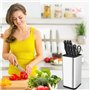 Foydrema Bloc Couteaux Cuisine Vide - Inox Porte Couteaux de Cuisine plus de 8 Couteaux - Grand Range Couteaux de Cuisine - Supp
