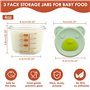 Foydream Petit Pot Conservation Bébé,Lot de 3 Pot Bebe Repas 120 ML Accessoires Complémentaires Rangement de Nourriture pour Béb