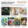 Shuttle Art Peinture Acrylique pour Extérieur 25 Couleurs (60ml) avec 10 Pinceaux 1 Palette, Résistant à l'Eau, Acrylique Peintu