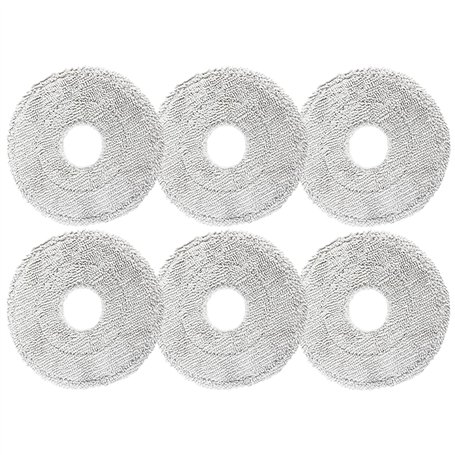 HUAREW Lot de 6 chiffons de rechange pour robot aspirateur Dreame L10 Ultra L10s Pro L10s Ultra L10 Prime L20 Ultra Xiaomi X10+