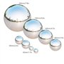 Tiberham Lot de 8 boules creuses réfléchissantes en acier inoxydable pour jardin et maison 42 à 200 mm