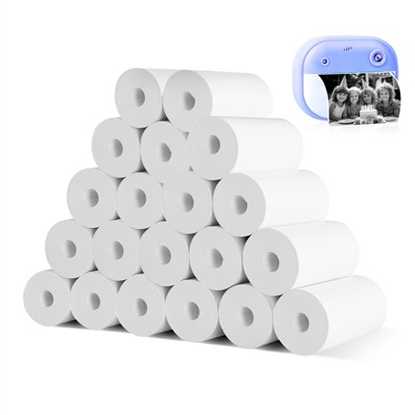 (20 Rouleaux) Papier Thermique Appareil Photo Enfant