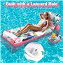 LUVTOY Matelas Gonflable pour Adultes avec Dossier Réglable, Bouee Piscine avec Porte-gobelet Flottant, Indispensables pour Les