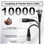 Câble iPhone, Cable Chargeur iPhone 3m/Lot de 2 Certifié MFi Câble Lightning USB iPhone Cable 3m Long Nylon Cable iPhone USB Cor