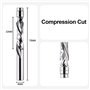 SpeTool Up&Down Fraise a Copier 8 mm de Diamètre de Tige Fraise à Affleurer Compression 32 mm de Longueur de Coupe a Affleurer F