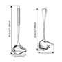2 Pièces Ustensiles de Cuisine Inox Ustensiles de Louche Inox Cuillères à Céréales Couverts à Salade à Sauce à Miel,pour la Cuis