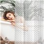KILDOWS Rideau de Douche Anti Moisissure 180 X 200 cm,3D Transparent EVA Rideaux de Douche Lavable avec 12 Crochetspour Baignoir