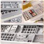 6 Pcs Plateaux Rangement, Peut Stocker/Afficher, Organisateur Tiroir a 6 Tailles Différentes, Plateau Bijoux Velour pour Bague/C