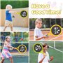 YBCCBY Raquette de Tennis pour Enfants, Raquette Badminton Enfant Balles et Raquettes de Plage Plastique Jeu de Raquette Légères