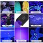 DaskFire 2 en 1 Lampe Torche LED Puissante 900Lumens Lampe UV 395NM Lumière Ultraviolet 4 Modes Eclairage Lampe de Poche Zoomabl