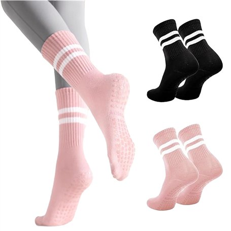 SEFIRST 2 Paires Chaussettes Antidérapantes pour Femme