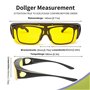 Dollger Lunettes de Conduite de Nuit sur Lunettes Prescription Lunettes de Vision Nocturne HD Polarisées anti-éblouissement pour
