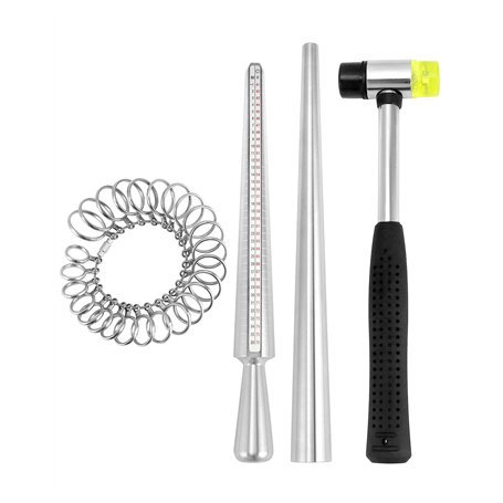 QWORK® 4 pièces jauge Anneaux Outil de Bague